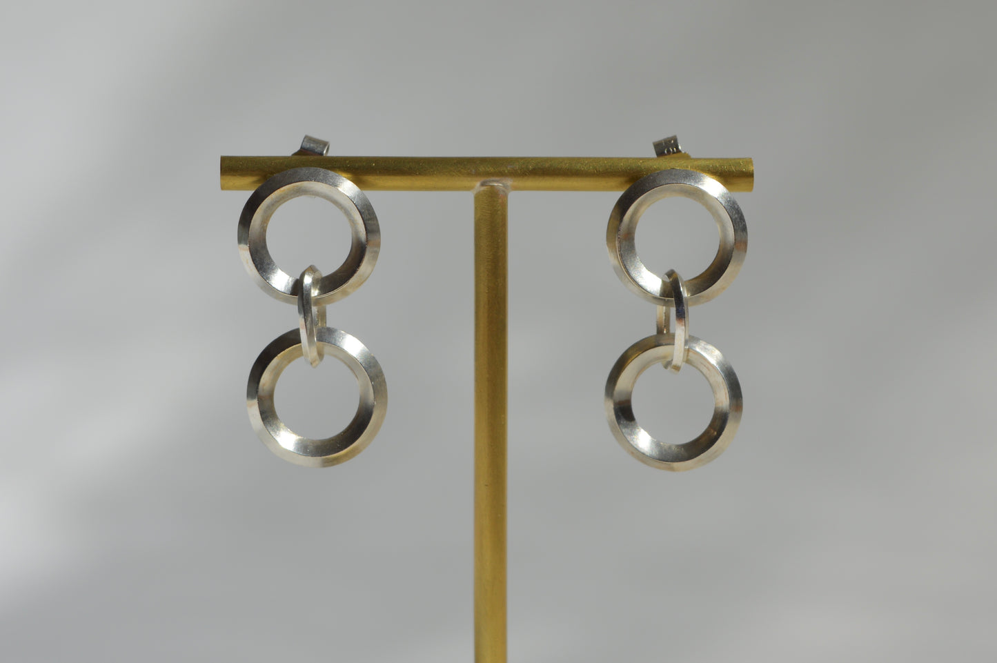 Chunky Double Circle Loop Earrings